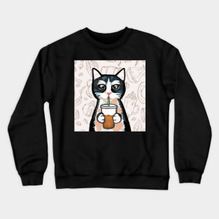 Cat Coffee Crewneck Sweatshirt